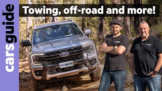 2023 Ford Ranger V6 Wildtrak 4WD detailed review Pickup test towing 4x4 offroad fuel use 4K [upl. by Cletis]