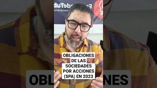 Obligaciones de las Sociedades por Acciones SpA en 2023 [upl. by Zetnahs]