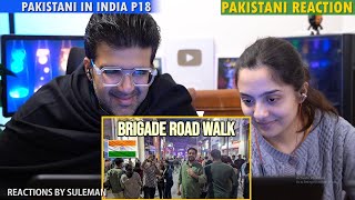 Pakistani Couple Reacts To Brigade Road Bengaluru  Pakistani In India  Bengaluru Street [upl. by Lorilyn]