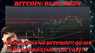 O Rapaz do Bitcoin Mais queda no Bitcoin Quais são os próximos alvos 01102024 BItcoin [upl. by Alakim]