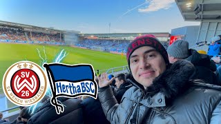 HERTHA KLEINE FANINVASION in Wiesbaden🤯💙🤍 HERTHA BSC vs SV WEHEN WIESBADEN  Stadionvlog [upl. by Alasdair]