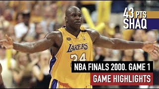 NBA Finals 2000 Lakers vs Pacers Game 1 Highlights Shaq 43 points HD [upl. by Moyra]