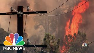 ‘Firenado’ Spins In California As Firefighters Battle Blazes Across The State  NBC Nightly News [upl. by Diana]