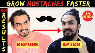 Grow Mustache Naturally FAST In Hindi 2017  Handlebar Mustache Growing Tips  Indian Mens Guide [upl. by Adigirb653]