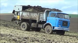 Rozmetání hnoje  Š706 New Holland TS 115  2x Zetor Forterra  RMA8 [upl. by Hayarahs]