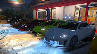 50s amp 60s Cars impromptu race  from Route 68 Fleeca Bank to Dream View Motel GTA Online [upl. by Salomie]