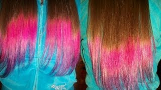 DIY  Dip DyeOmbre Hair Two Colors [upl. by Haletky936]