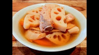 S1Ep62Cantonese Lotus Root Soup with Spare Rib 蓮藕排骨湯 [upl. by Kirrad334]