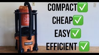 The Ultimate SpaceSaving Dust Cyclone Separator Cart  Dustopper amp Ridgid Vac Cart [upl. by Tarah646]