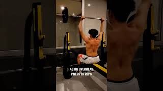 40 KG OVERHEAD PRESS 10 REPS [upl. by Mcmaster833]