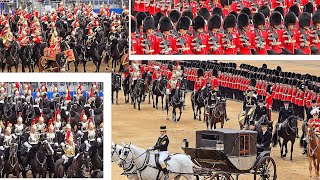 TROOPING THE COLOUR Major Generals Review 2024 THIS HAPPENED at Horse Guards Parade in London [upl. by Eelrac]