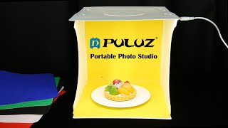 PULUZ 20cm Include 2 LED Panels Folding 1100LM Light Studio Box [upl. by Innep]