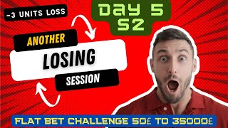 DAY 5 SESSION 2 OF BACCARAT FLAT BET CHALLENGE 50£ TO 35000£ IN 52 WEEKS [upl. by Happy]