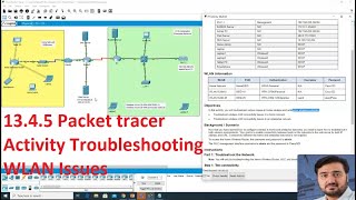 1345 Packet tracer Activity Troubleshooting WLAN Issues [upl. by Christin665]