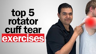 Top 5 Rotator Cuff Tear Exercises to Heal and Avoid Surgery [upl. by Niatsirt]