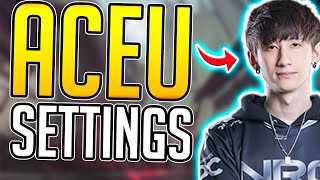 ACEU FULL VALORANT SETTINGS  ACEU’s Settings Keybinds and Crosshair GUIDE  Pro Setup Tutorial [upl. by Flessel]