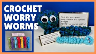 Worry Worm Crochet Tutorial  Anxiety Tool [upl. by Valentin]