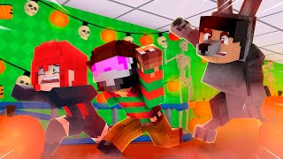 ME DISFRAZO DE HOMBRE LOBO Y ASUSTO A MIS AMIGOS POR HALLOWEEN EN MINECRAFT TROLL 😂🐺 [upl. by Kcirdez]