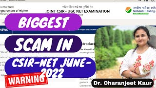 Big Update on CSIR NET Result June22 Biggest Scam in CSIR exam Dr Charanjeet Kaur VedPrepChemAcademy [upl. by Llebpmac]