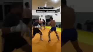 Heavyweight vs Lightweight Sparring Gone Wrong 💥 Boxing MMA [upl. by Oicnedurp749]