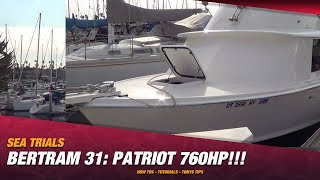 Sea Trial Bertram 31 Patriot with Twin Cummins QSB 59 380HP [upl. by Rape]