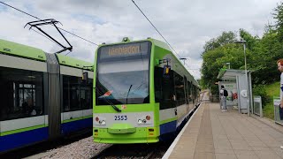 Journey on London Trams Route T12  2553  Alstom CR4000 Flexity Swift [upl. by Sitoiganap]