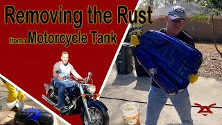 How to Remove Rust from a Motorcycle Tank  Muriatic Acid  Metal Rescue [upl. by Papert]