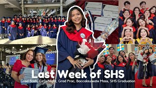 vlog 🎓💙 Last Week of SHS Grad Bash Girl’s Night Baccalaureate Mass SHS Grad  Philippines 🇵🇭 [upl. by Hsepid]