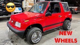 GEO TRACKER GETS 15x10 WHEELS [upl. by Akemrehs546]