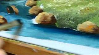 Part 7 Landscape painting  How To Paint A Waterfall [upl. by Dogs]