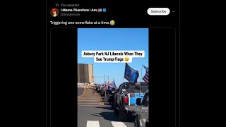 New Jersey libtards triggered by Trump flags compilation LOL TRUMP 2024 [upl. by Chaiken]