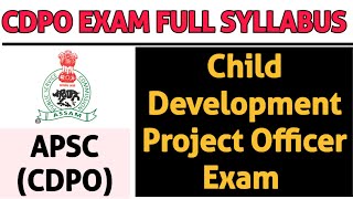 CDPO Exam Syllabus  Cdpo Exam Syllabus analysis 2024  Child Development Project Officer Exam [upl. by Lunetta169]