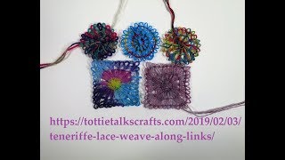 Teneriffe Lace Weave Along How to Add Color to Teneriffe Lace [upl. by Ericka]