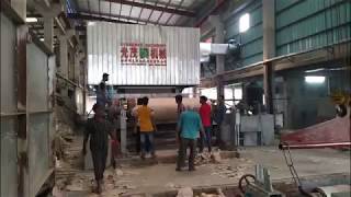 2400mm cylinder mould 40ton per day kraft fluting paper making machinewaste paper recycling machine [upl. by Orlov]