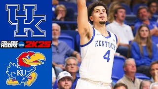 Kentucky vs Kansas  College Hoops 2K25 Simulation [upl. by Reehsab]