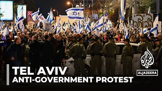 Antigovernment protests in Tel Aviv demanding the resignation of Benjamin Netanyahu [upl. by Pammy13]