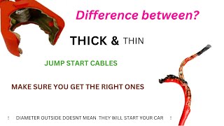 How to JUMP start the car cables Test thick VS thin [upl. by Aneris944]