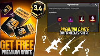 Premium Crate Confirm Leaks Is Here  34 Update Premium Crate Mythics amp Gun Skin  PUBGM [upl. by Glaudia]