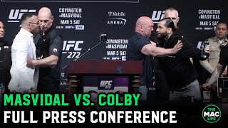 Colby Covington vs Jorge Masvidal Press Conference quotKeep mentioning my kids broquot [upl. by Welton987]