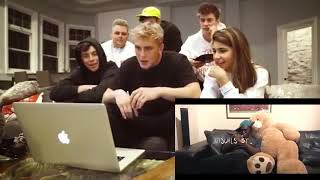 Jake paul reacts to Tank Gang By Deji Official Music Video [upl. by Einafats]