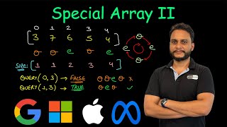 Special Array II  Leetcode 3152 [upl. by Niggem]