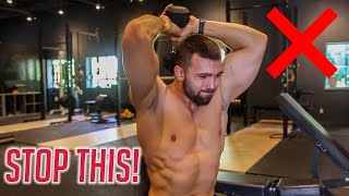 How To PROPERLY Overhead Dumbbell Tricep Extension  3 Muscle Gain Variations [upl. by Atews]