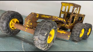 TONKA Road Grader Toy Restoration [upl. by Olihs]