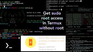 How to get sudo root access in Termux without rootUse sudo commands in Termux without root [upl. by Amarette355]