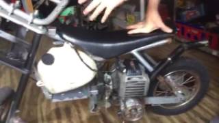 Razor dirt bike gets a gas motor razor dirt bike build [upl. by Yettie270]