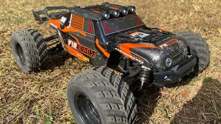 HBX 901A Firebolt wHBX 903A wheels brushless drive in the woods fun [upl. by Abran]