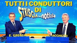 TUTTI I CONDUTTORI DI STRISCIA LA NOTIZIA TUTTE LE COPPIE PRESENTATORI IN 36 ANNI [upl. by Yelraf173]