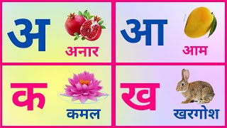 Learn Hindi alphabets  हिन्दी वर्णमाला Hindi Varnamala Pronunciation  Hindi letters with pictures [upl. by Suzetta908]