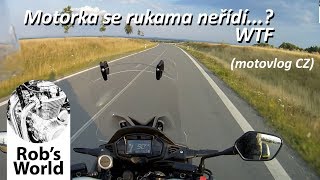 Řízení motorky Motorka se rukama neřídí  WTF  motovlog [upl. by Fillian]