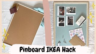 Pinboard IKEA Hack  IKEA Pinboard Transformation  DIY Pinboard For Office or Bedroom [upl. by Whitten404]